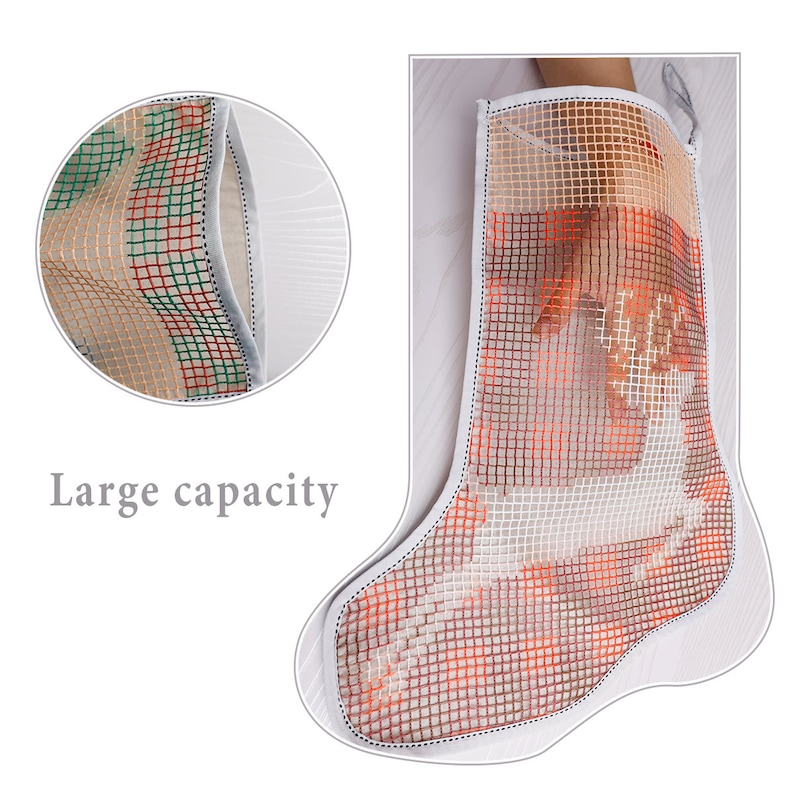 Christmas Deer Stocking DIY Latch Hook Kits for Beginners