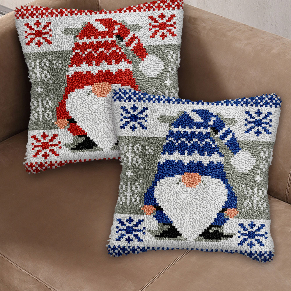 7 Colors Gnomes Latch Hook Pillow Kits