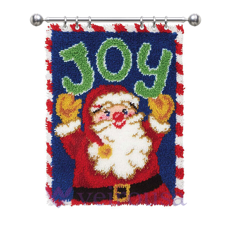 Happy Santa Rug Latch Hook Kits for Beginners