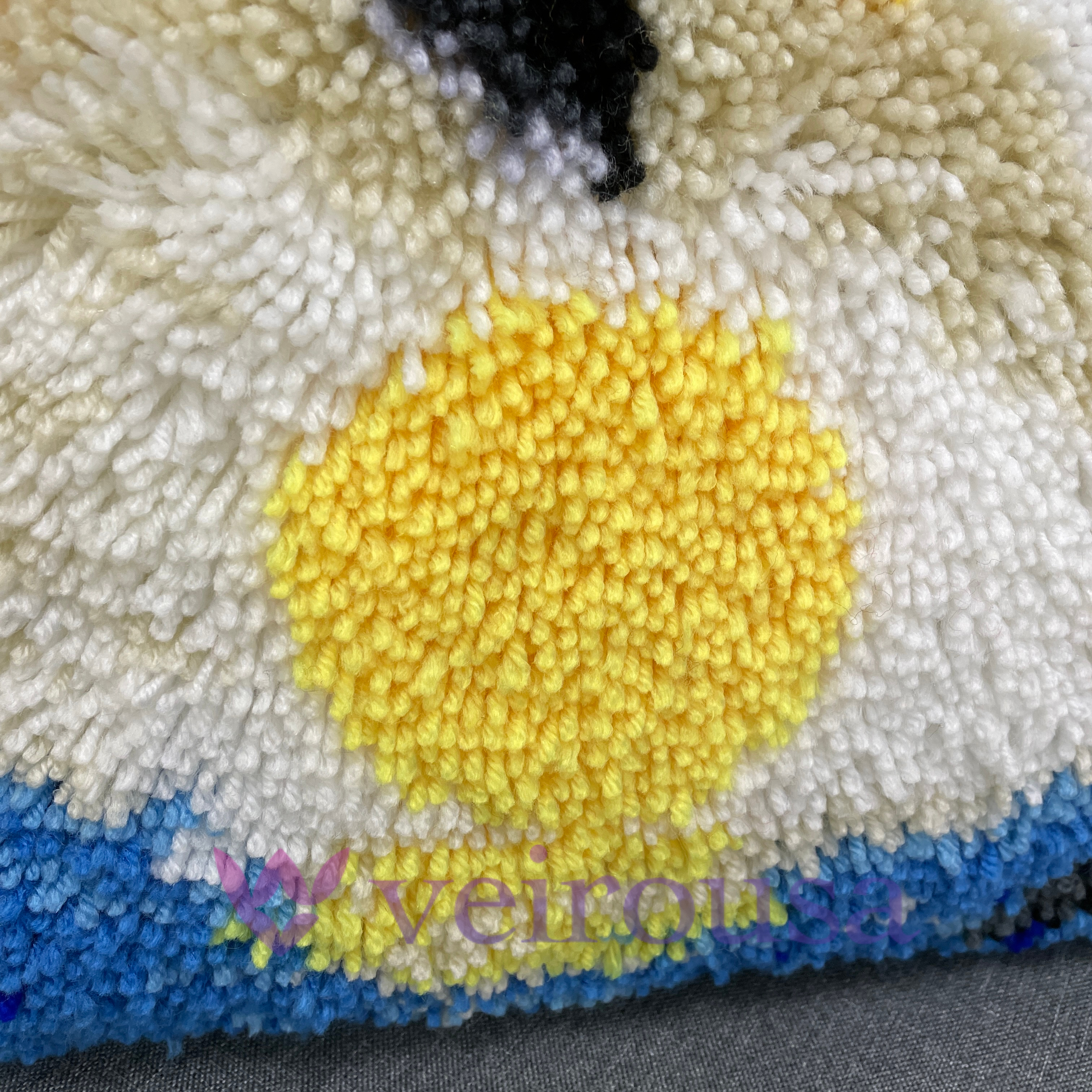 Dolphin And Sunset Pillowcase Latch Hook Kits for Adult, Beginner and Kid