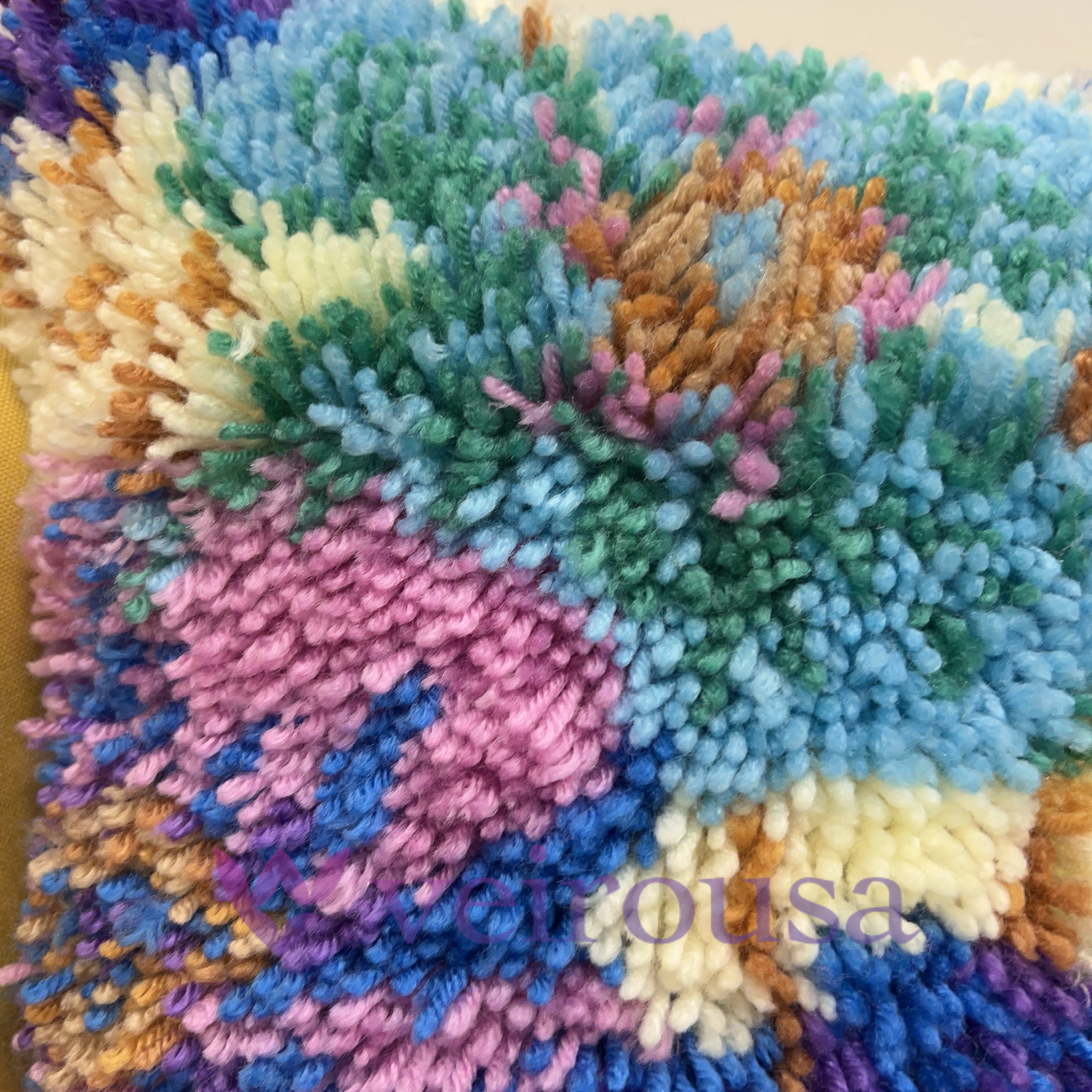 Purple Lotus -Latch Hook Pillow Kit