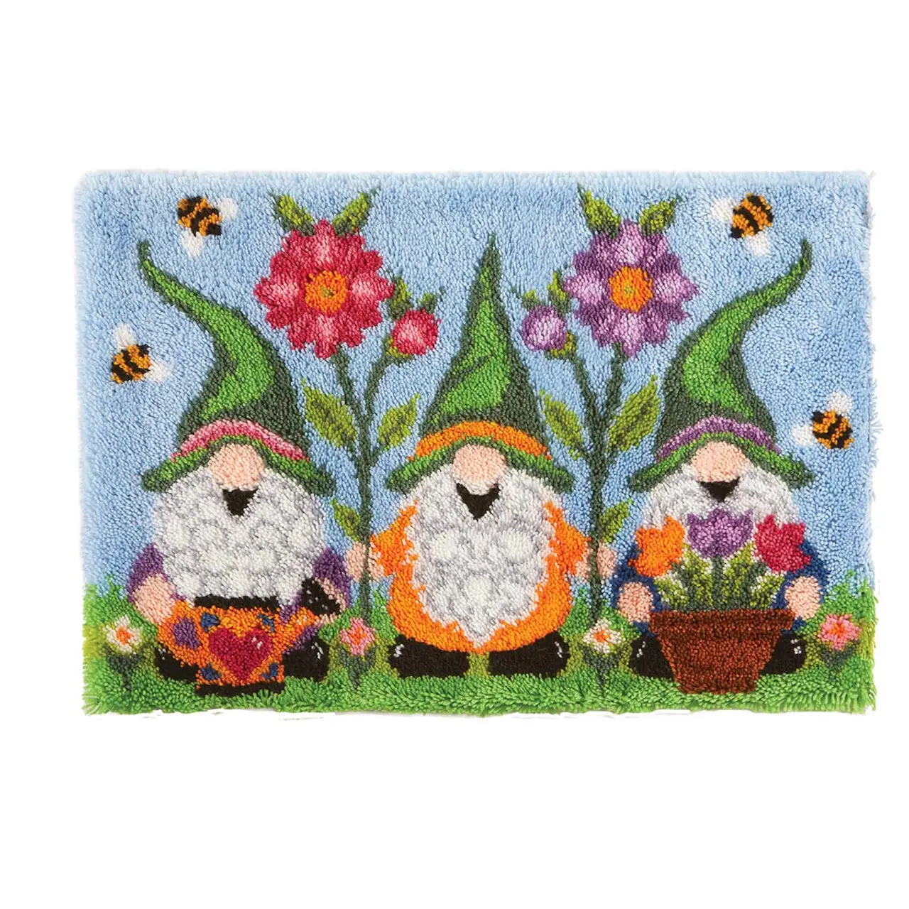 4 Seasons Gnomes Latch Hook Rug Kits for Adult, Beginners and Kid