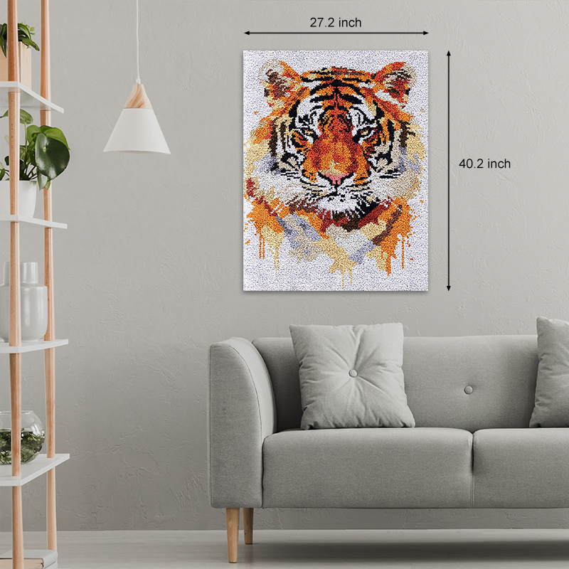 [Large Size] Big Tiger - Latch Hook Rug Kit