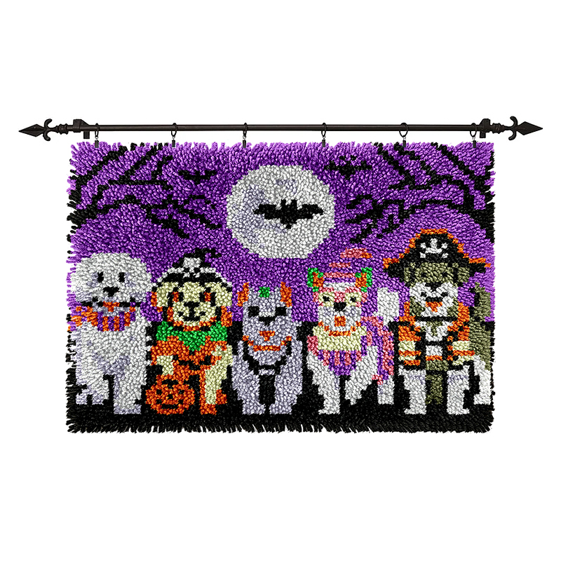 Halloween Puppies - Rug Latch Hook Kit