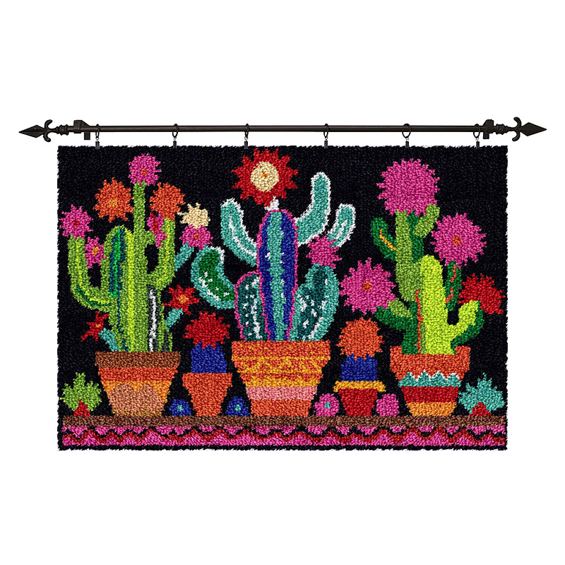 [Large Size] Three Cactus - Latch Hook Rug Kit