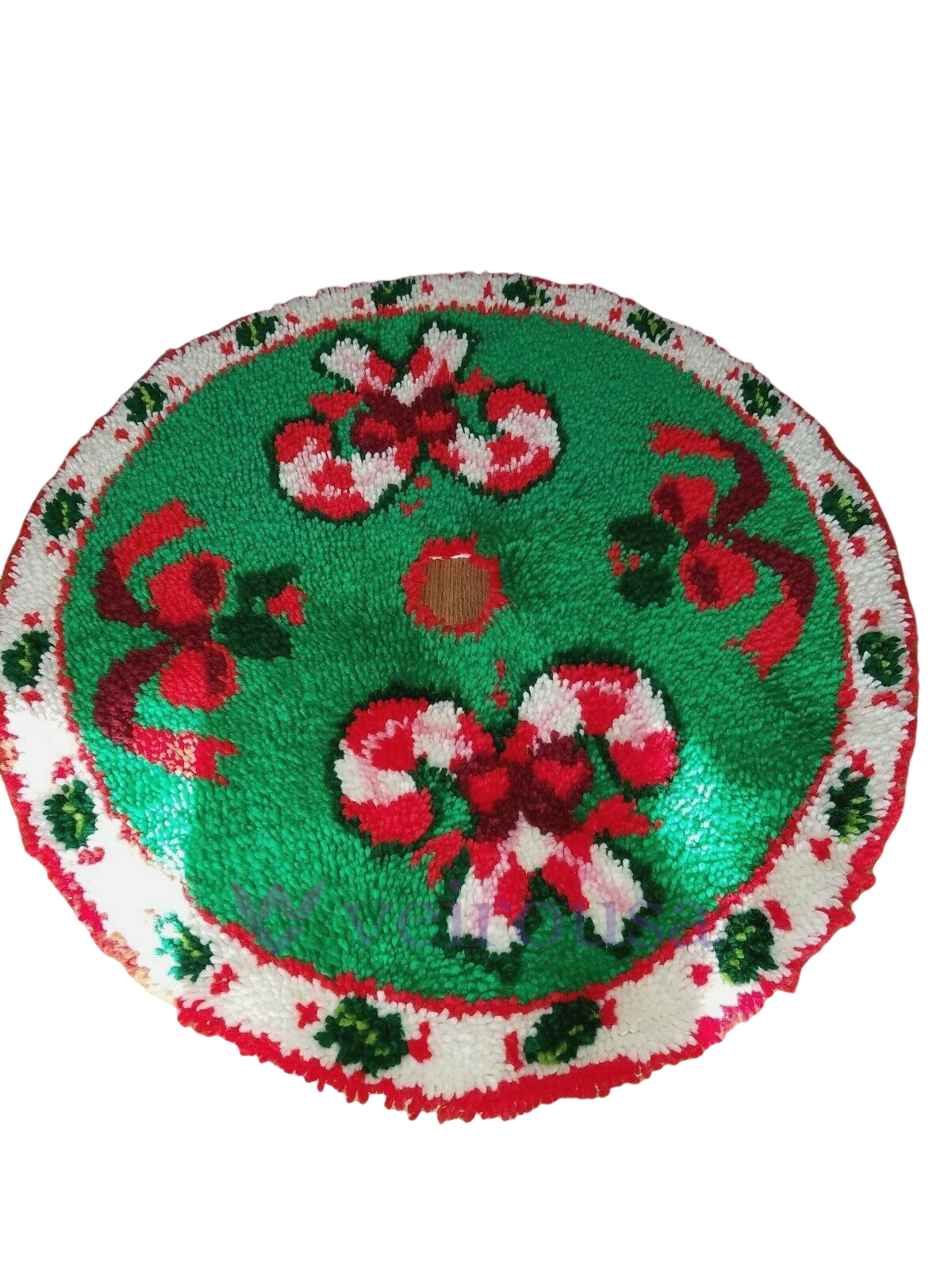 Christmas Lollipop Christmas Tree Skirts Latch Hook Kit for Beginner