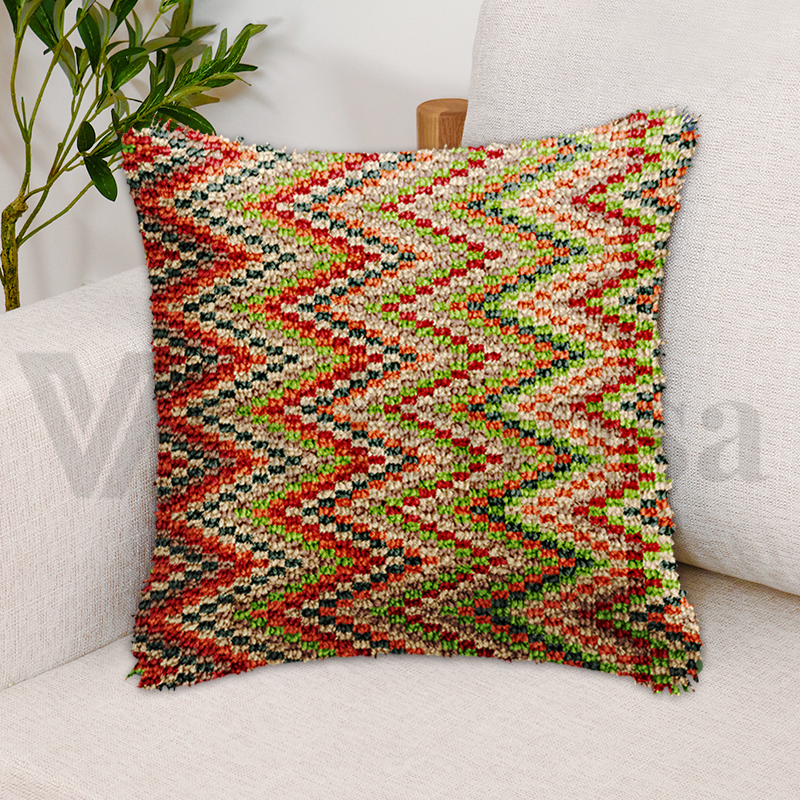 Strip Series Pillowcase Latch Hook Kits for Adult, Beginner and Kid