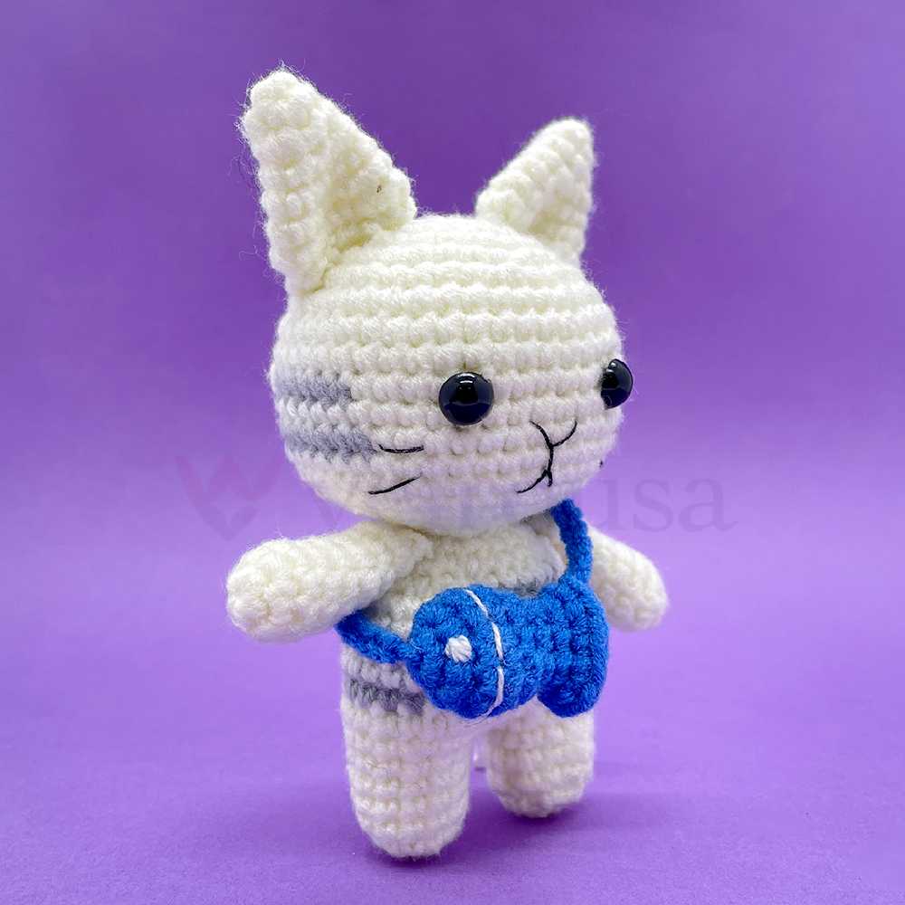 Cat with Fish Bag - Crochet Kit