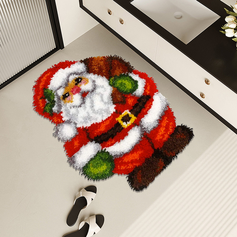 Christmas | Santa with Presents Latch Hook Rug Crocheting Kit