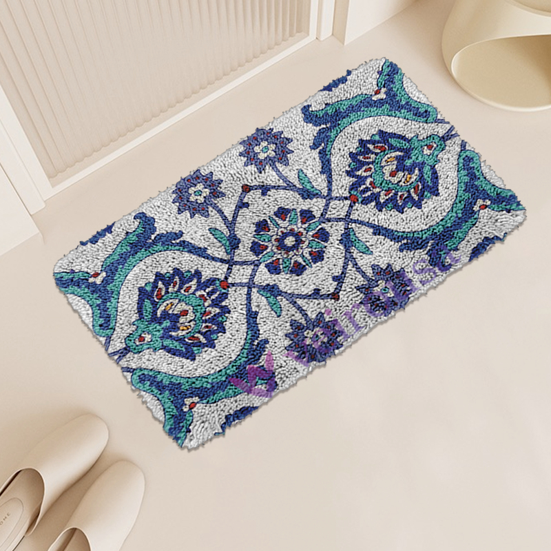 Bohemian Nordic Style Latch Hook Rug Kit for Adult, Beginner and Kid