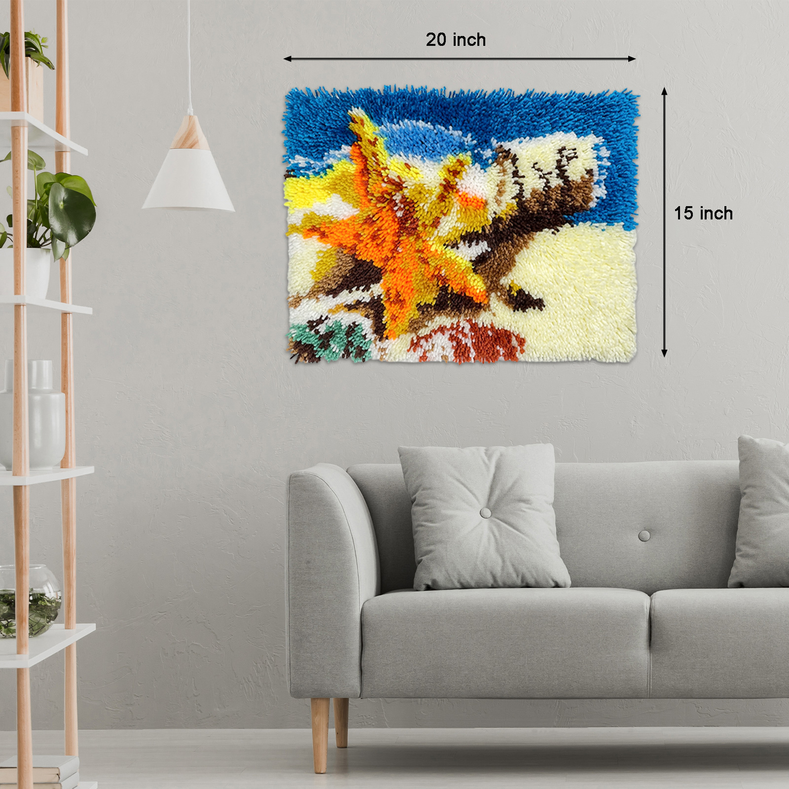 Starfish on Beach - Latch Hook Rug Kit