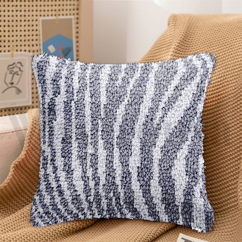 Strip Series Pillowcase Latch Hook Kits for Adult, Beginner and Kid