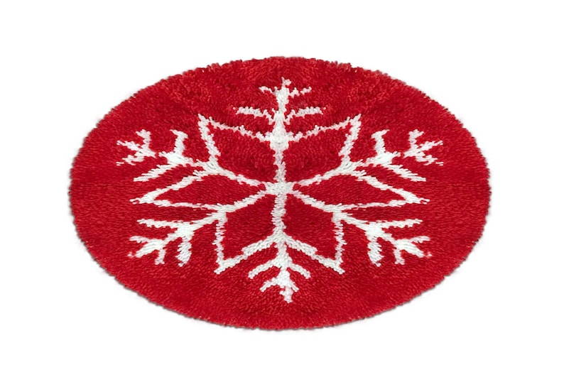Snowflake Pattern Rug Latch Hook Kits for Beginners