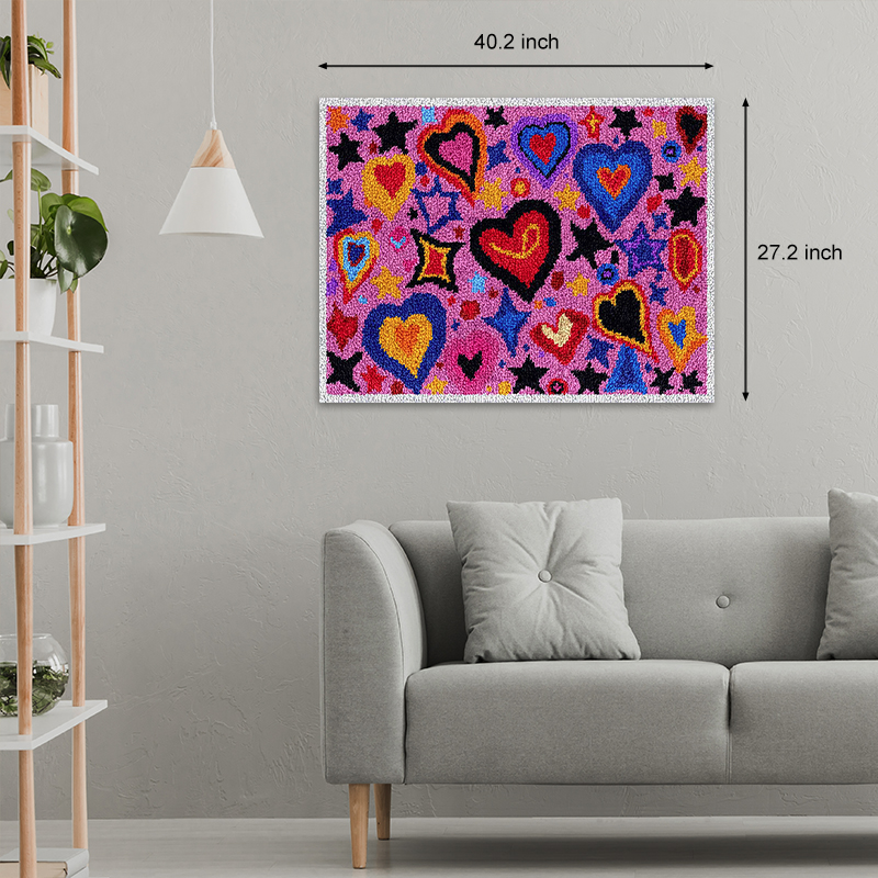 [Large Size] A lot of Love - Latch Hook Rug Kit