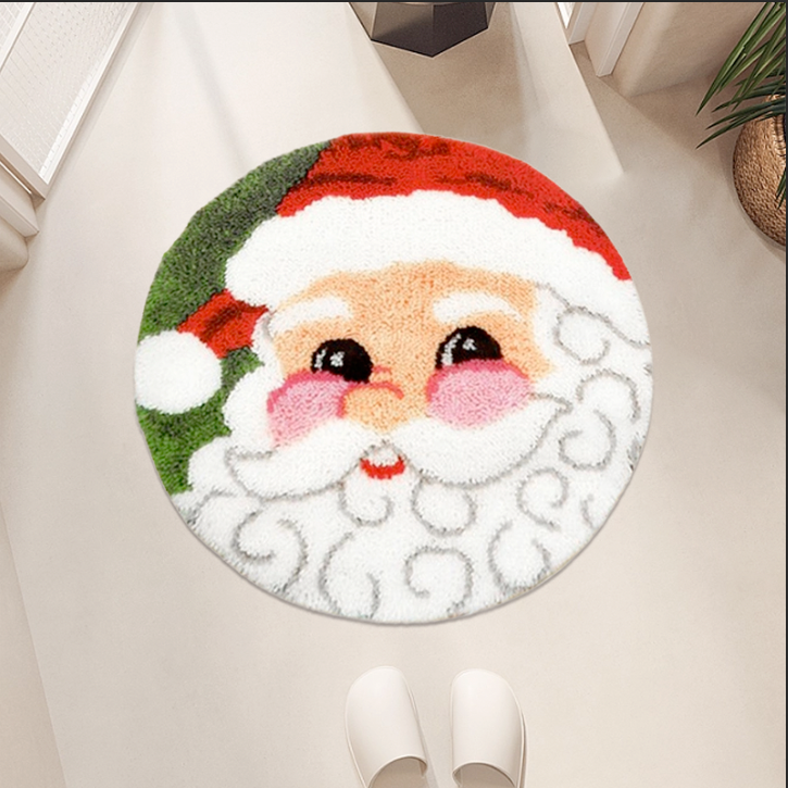 Christmas | Happy Santa Rug Latch Hook Kits for Beginners