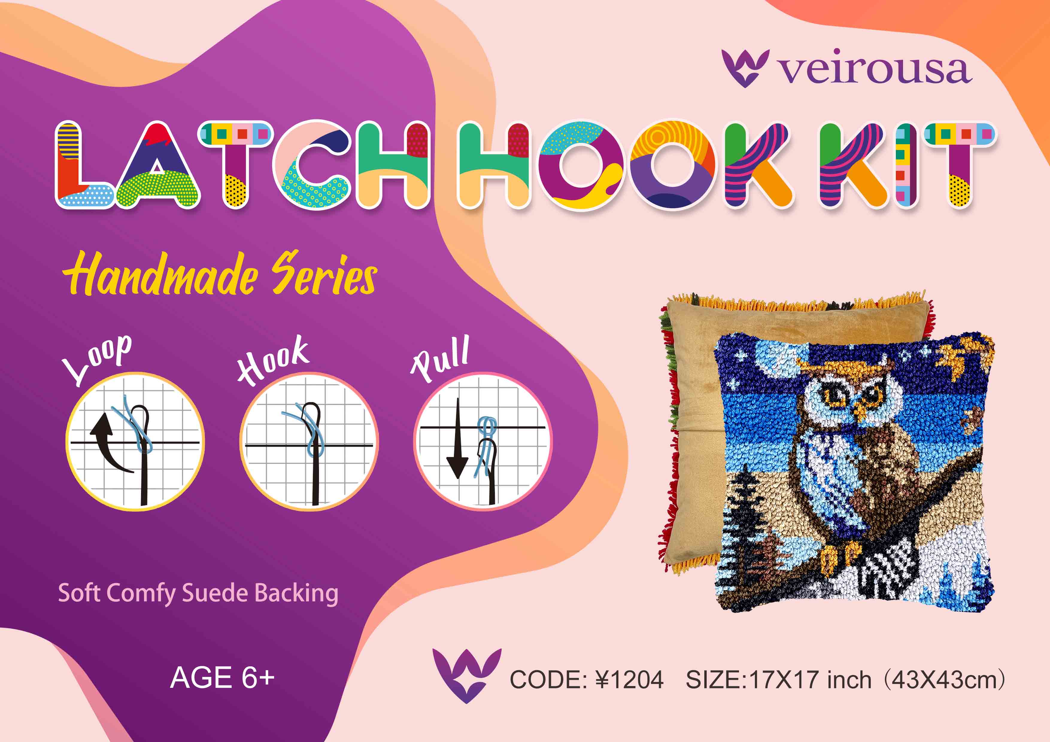 Moonlight Owl - Latch Hook Kit