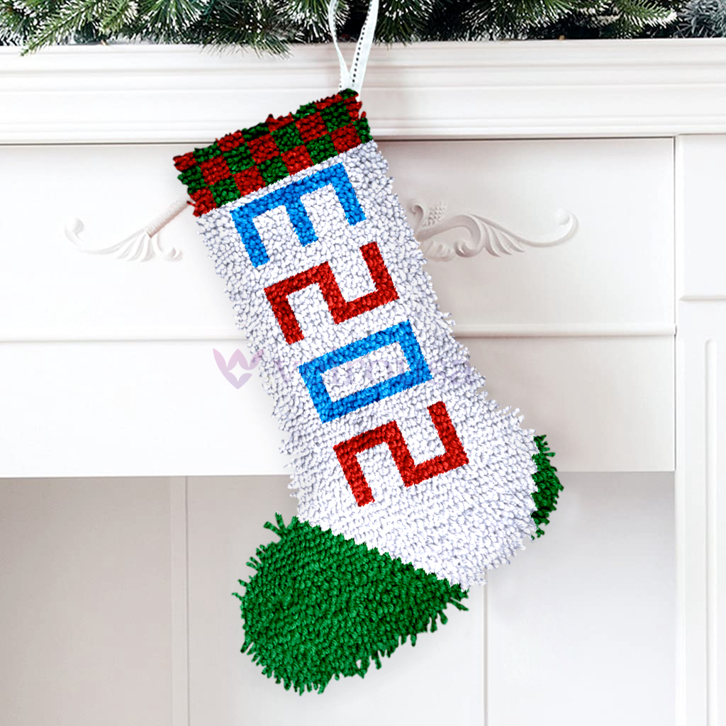 2023 Christmas Stocking DIY Latch Hook Kits for Beginners