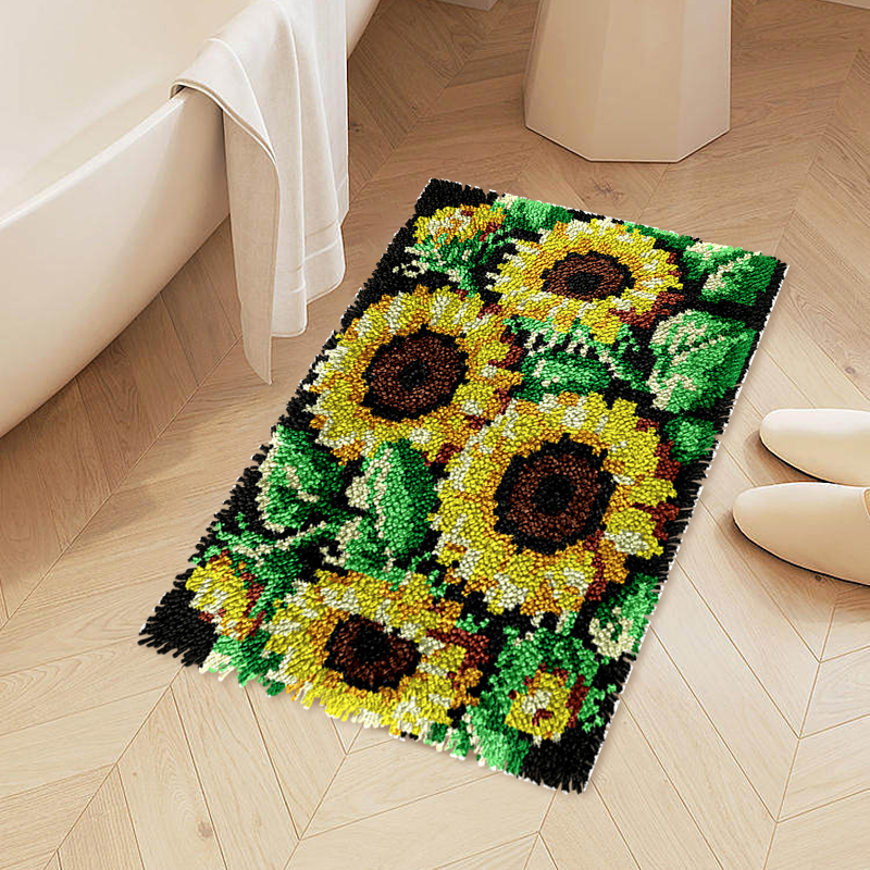 Sunflowers Rug Latch Hook Kits for Beginners