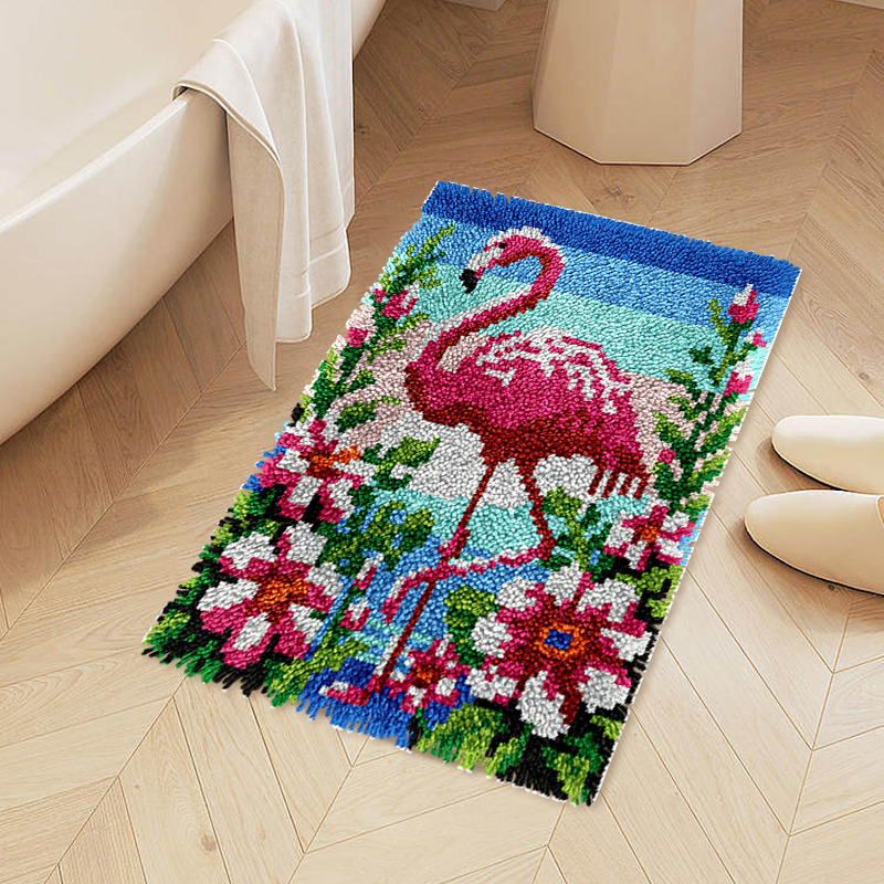 Flamingo Rug Latch Hook Kits for Beginners