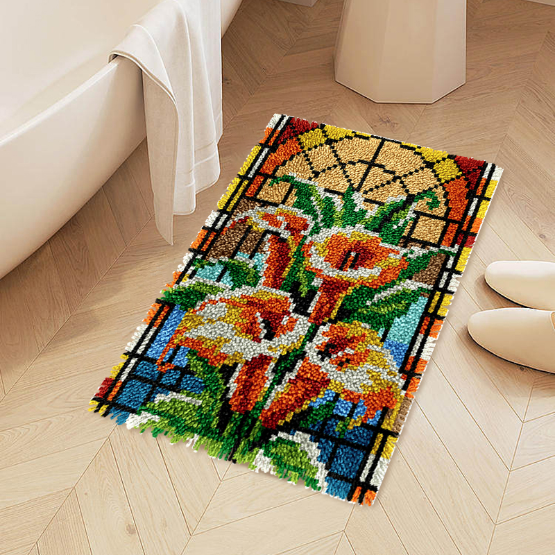 Tulips Rug Latch Hook Kits for Beginners