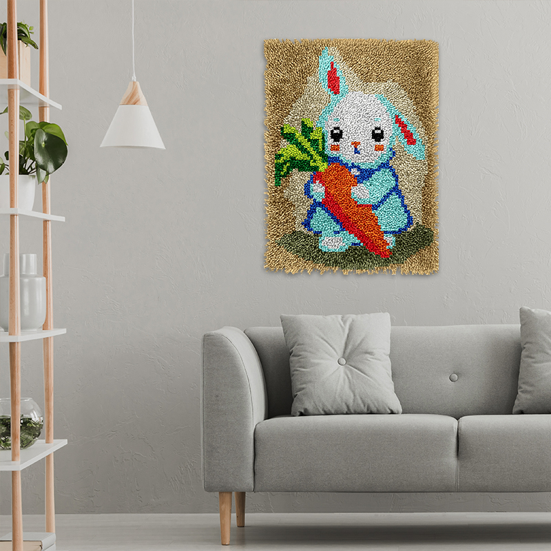 Rabbit DIY Rug Latch Hook Kits for Beginners