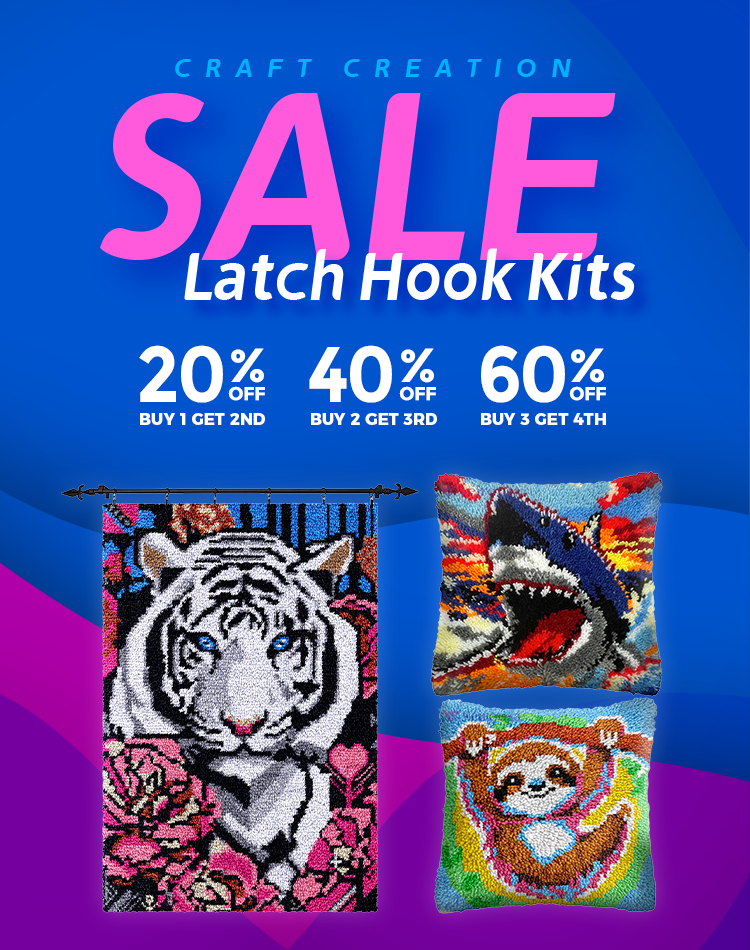 Veirousa® Premium Latch Hook Kits with Adorable Designs Veirousa® Premium Latch Hook Kits with Adorable Designs