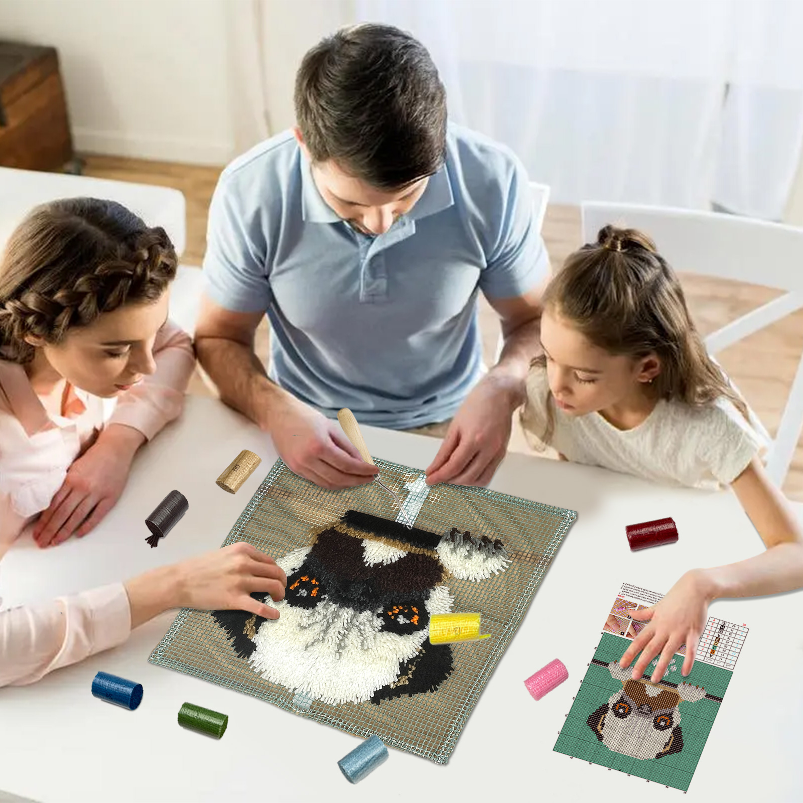Oversize | Christmas Eve Rug Latch Hook Kits for Beginner