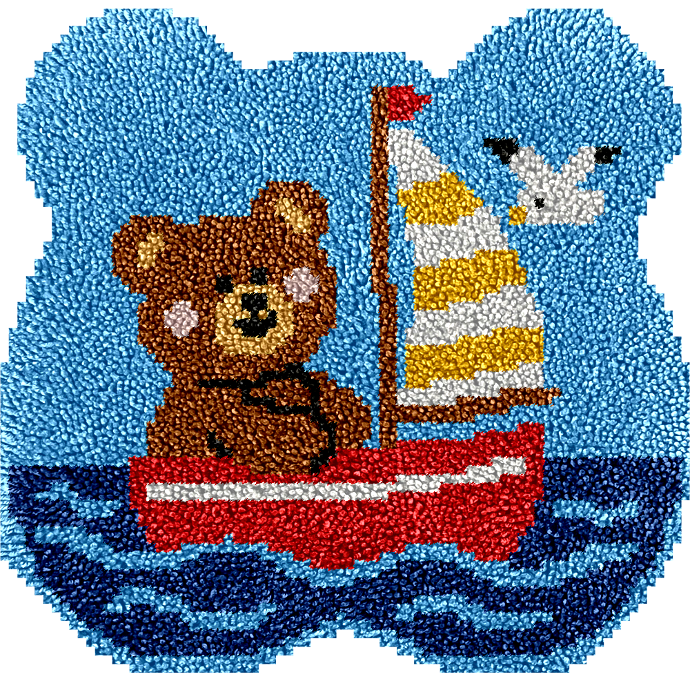 Little Bear Sailing - Latch Hook Rug Kit