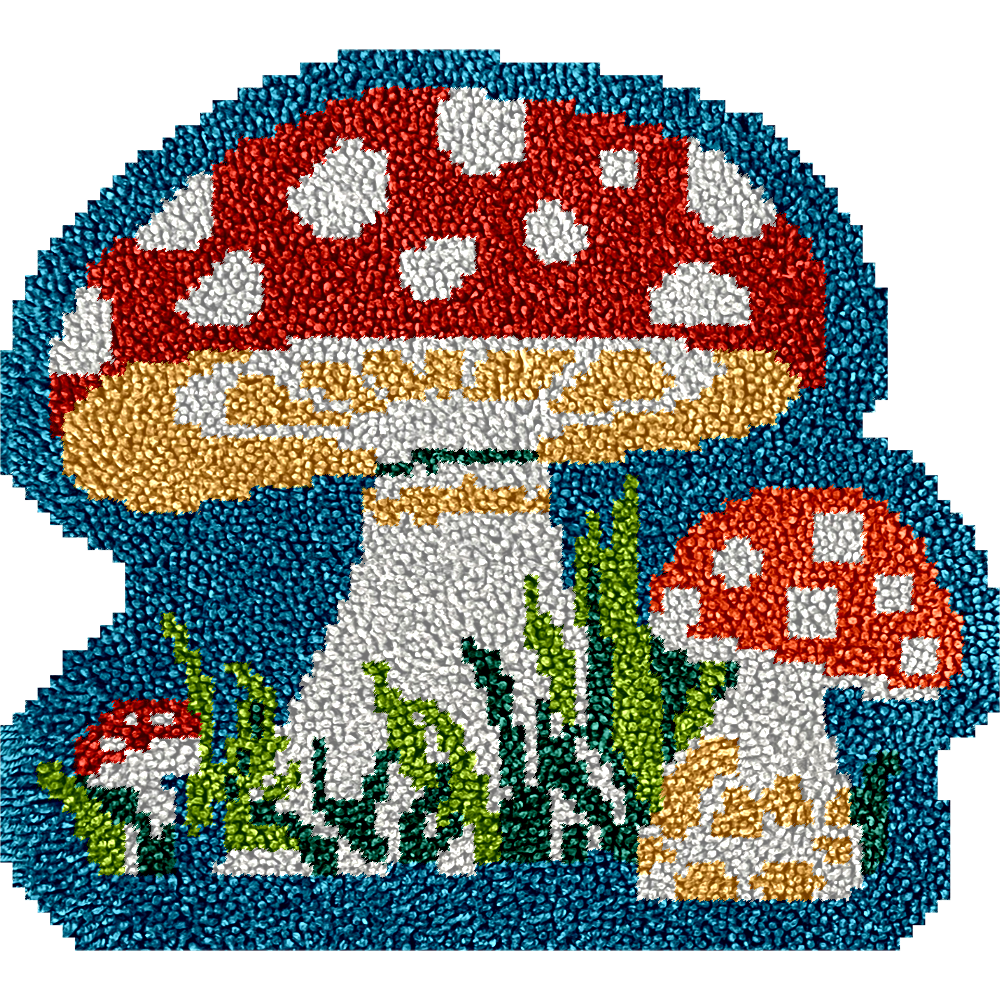 Mushroom - Latch Hook Rug Kit