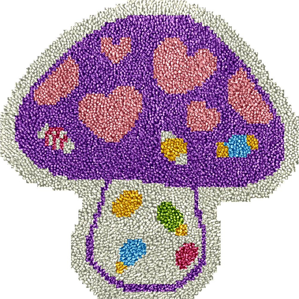 Mushroom - Latch Hook Rug Kit