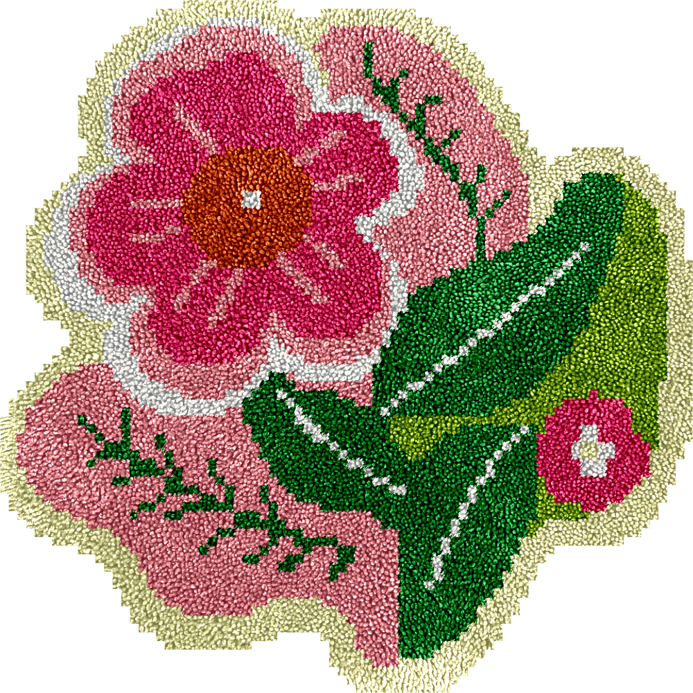 Beautiful Flower - Latch Hook Rug Kit