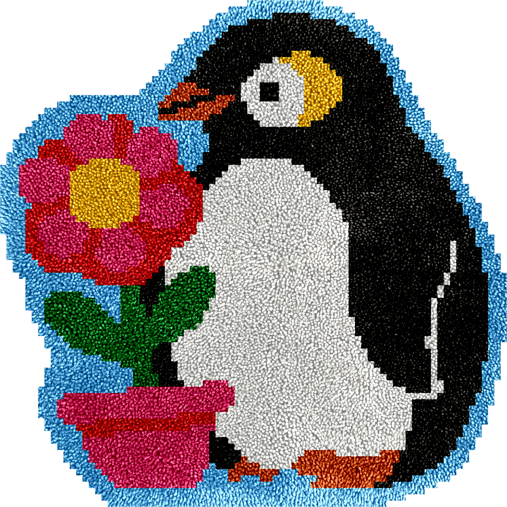 Penguin - Latch Hook Rug Kit