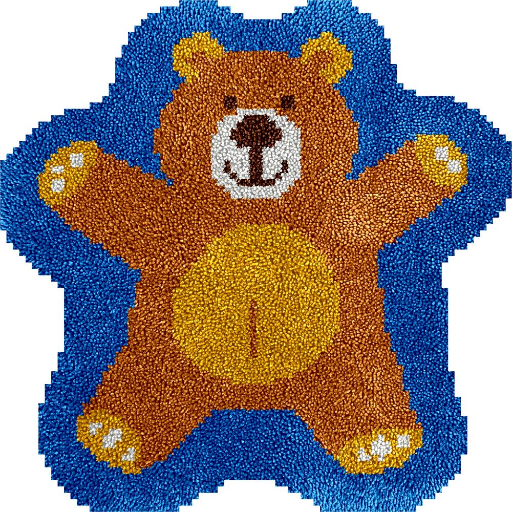 Cute Bear - Latch Hook Rug Kit