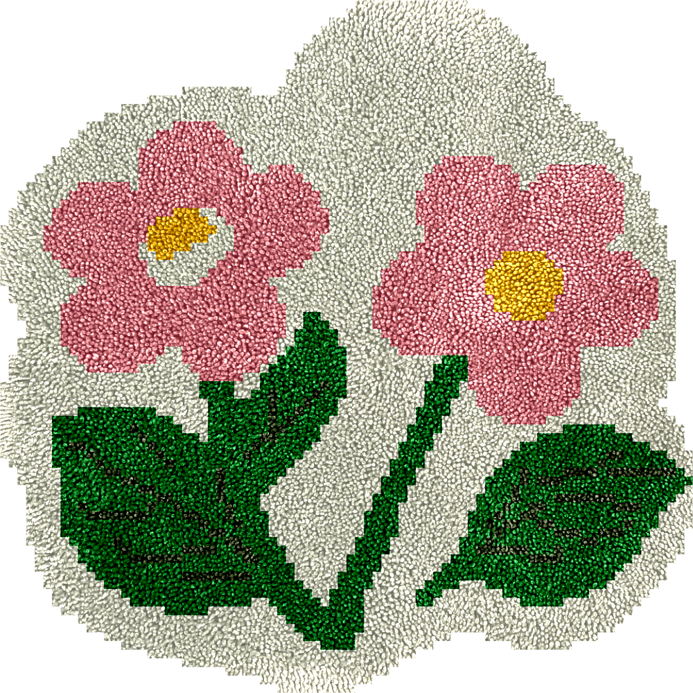 Beautiful Flower - Latch Hook Rug Kit