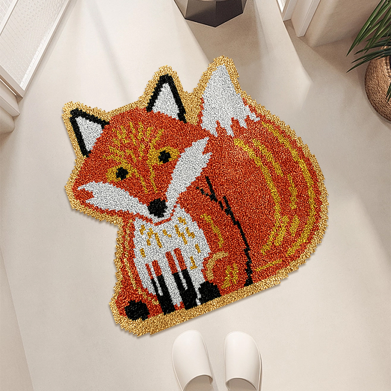 Orange Fox - Latch Hook Rug Kit