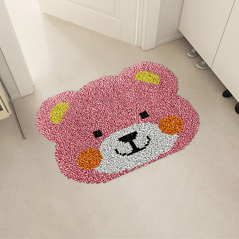 Pink Bear - Rug Latch Hook Kits for Beginners