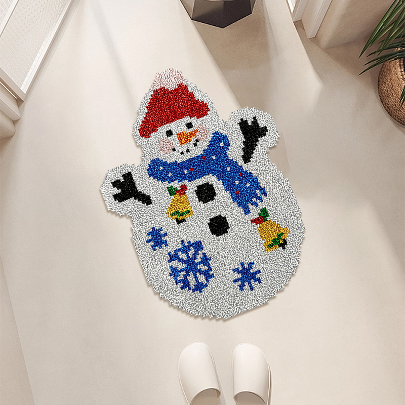 Cute Snowmen - Rug Latch Hook Kits for Beginners