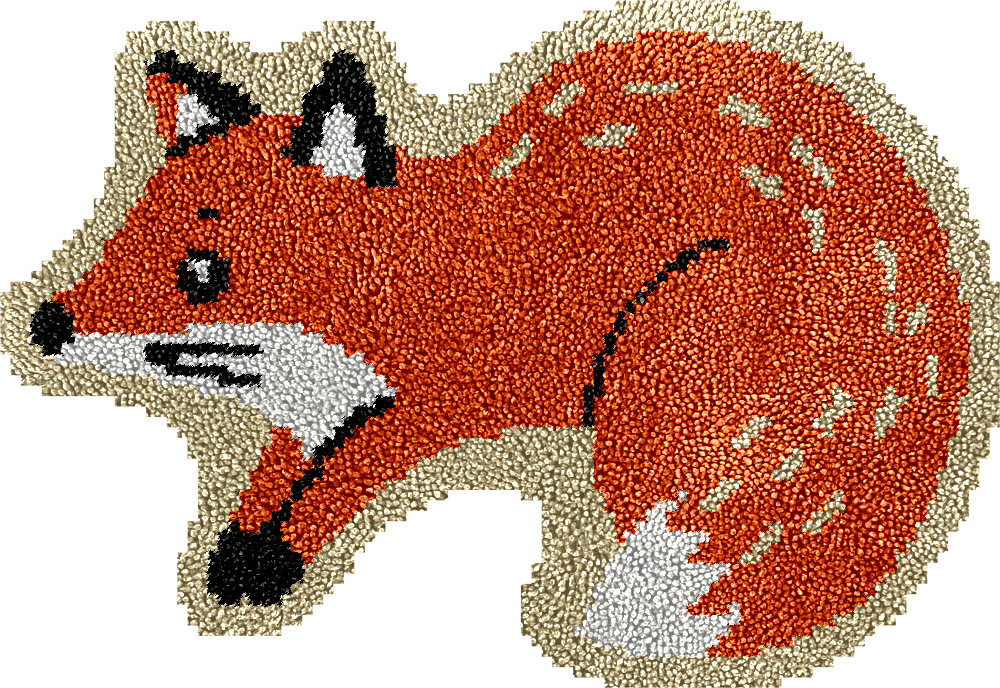 Mischievous Fox - Rug Latch Hook Kits for Beginners