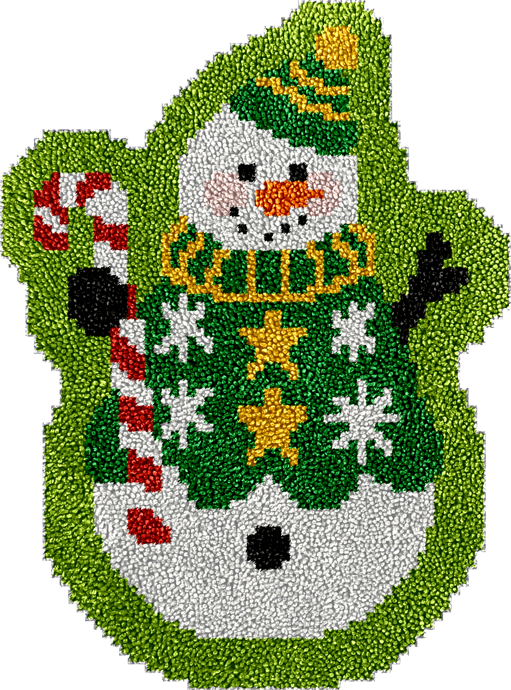 Cute Snowmen - Rug Latch Hook Kits for Beginners