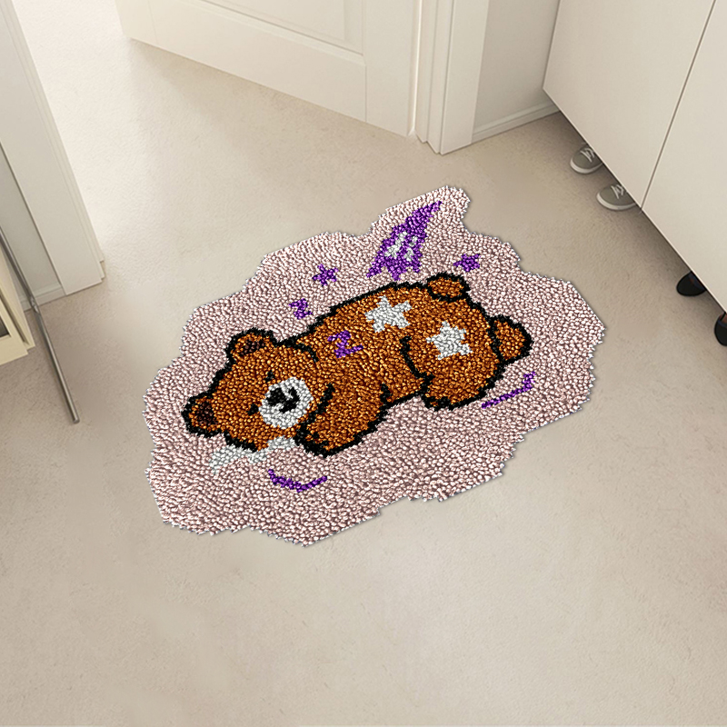 Sleeping Bear - Rug Latch Hook Kits for Beginners