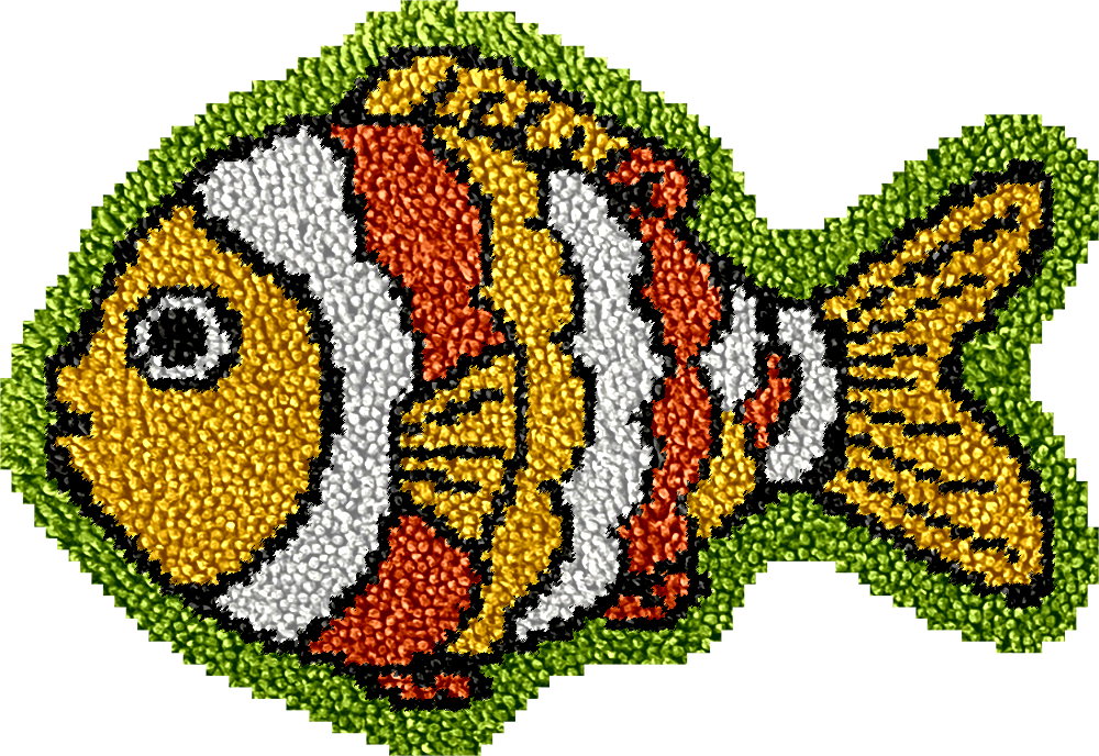 Lively Fishes - Rug Latch Hook Kits for Beginners