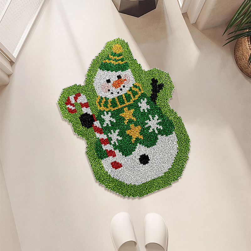 Cute Snowmen - Rug Latch Hook Kits for Beginners