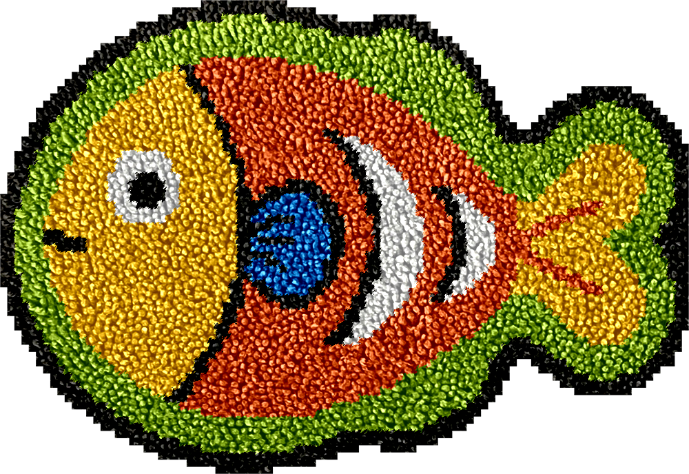 Lively Fishes - Rug Latch Hook Kits for Beginners