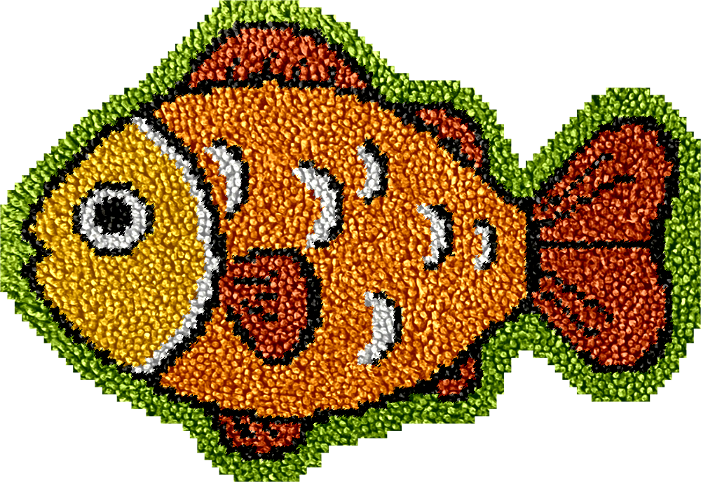 Lively Fishes - Rug Latch Hook Kits for Beginners