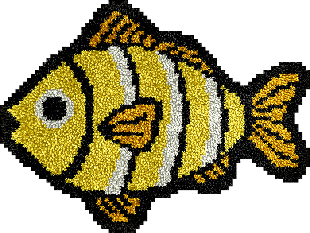 Yellow Fish - Rug Latch Hook Kits for Beginners