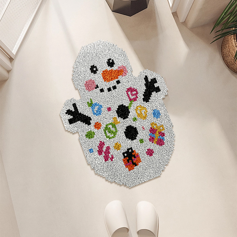Cute Snowmen - Rug Latch Hook Kits for Beginners