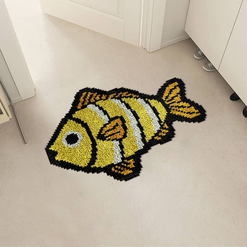Yellow Fish - Rug Latch Hook Kits for Beginners