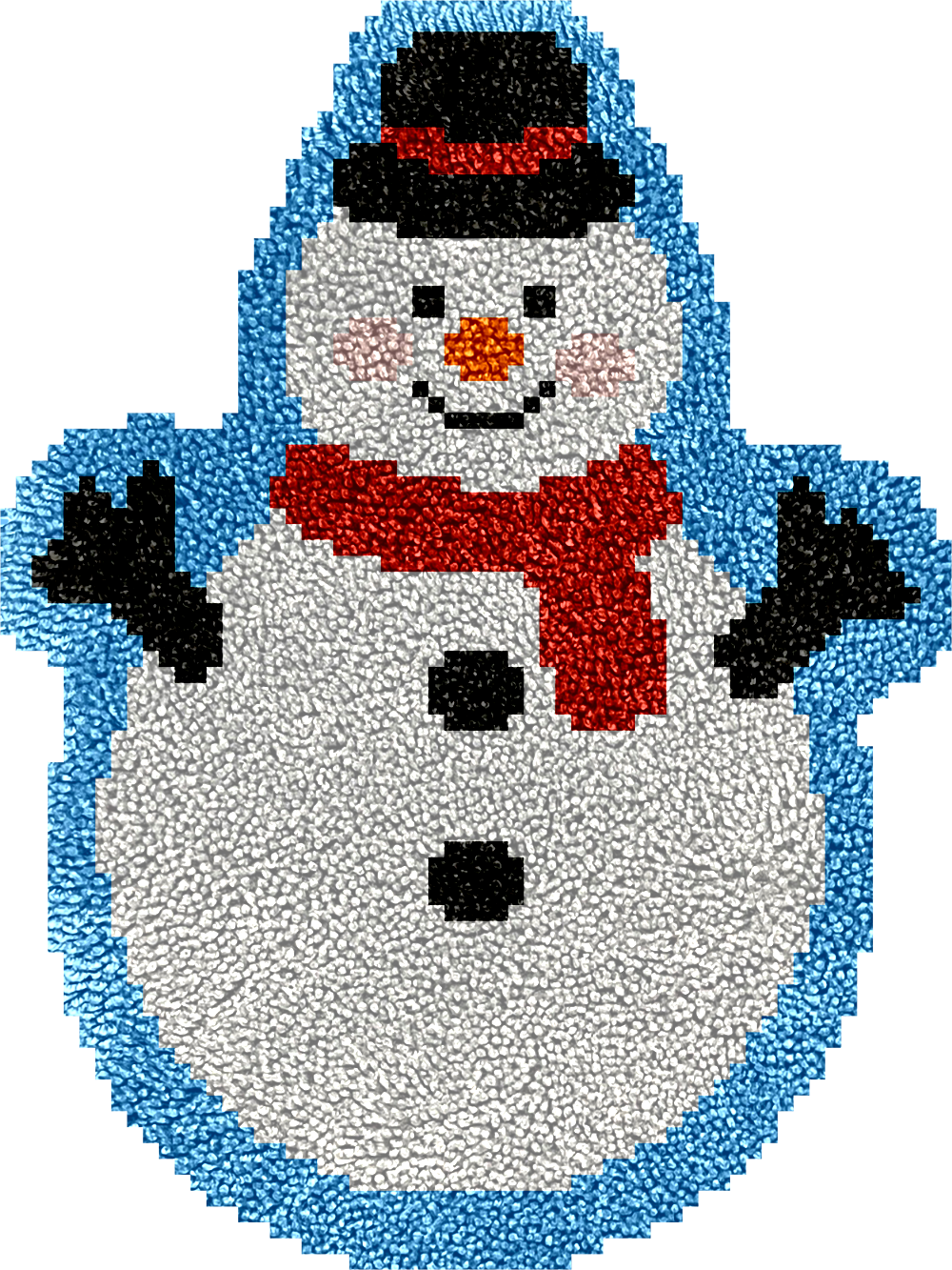 Cute Snowmen - Rug Latch Hook Kits for Beginners