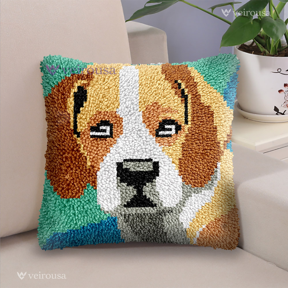 Dog Breeds - Latch Hook Pillow Kit