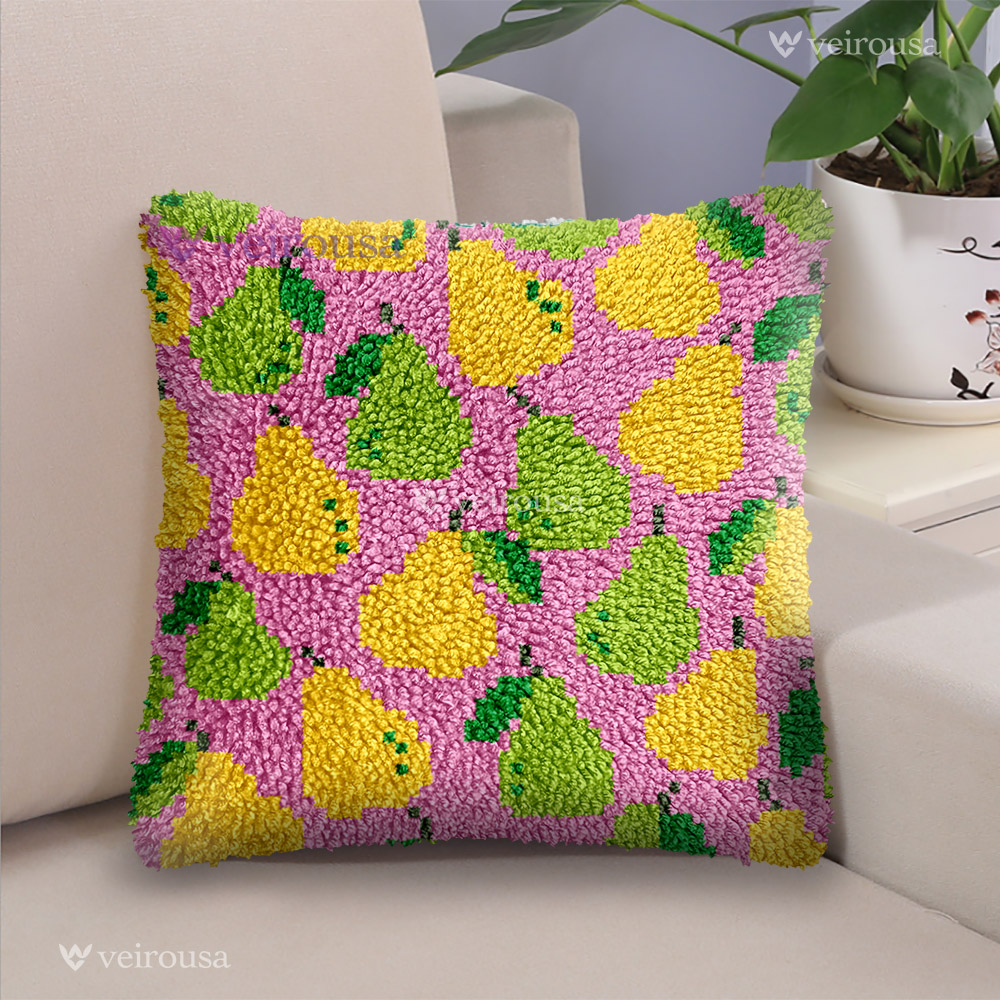 Pear - Latch Hook Pillow Kit